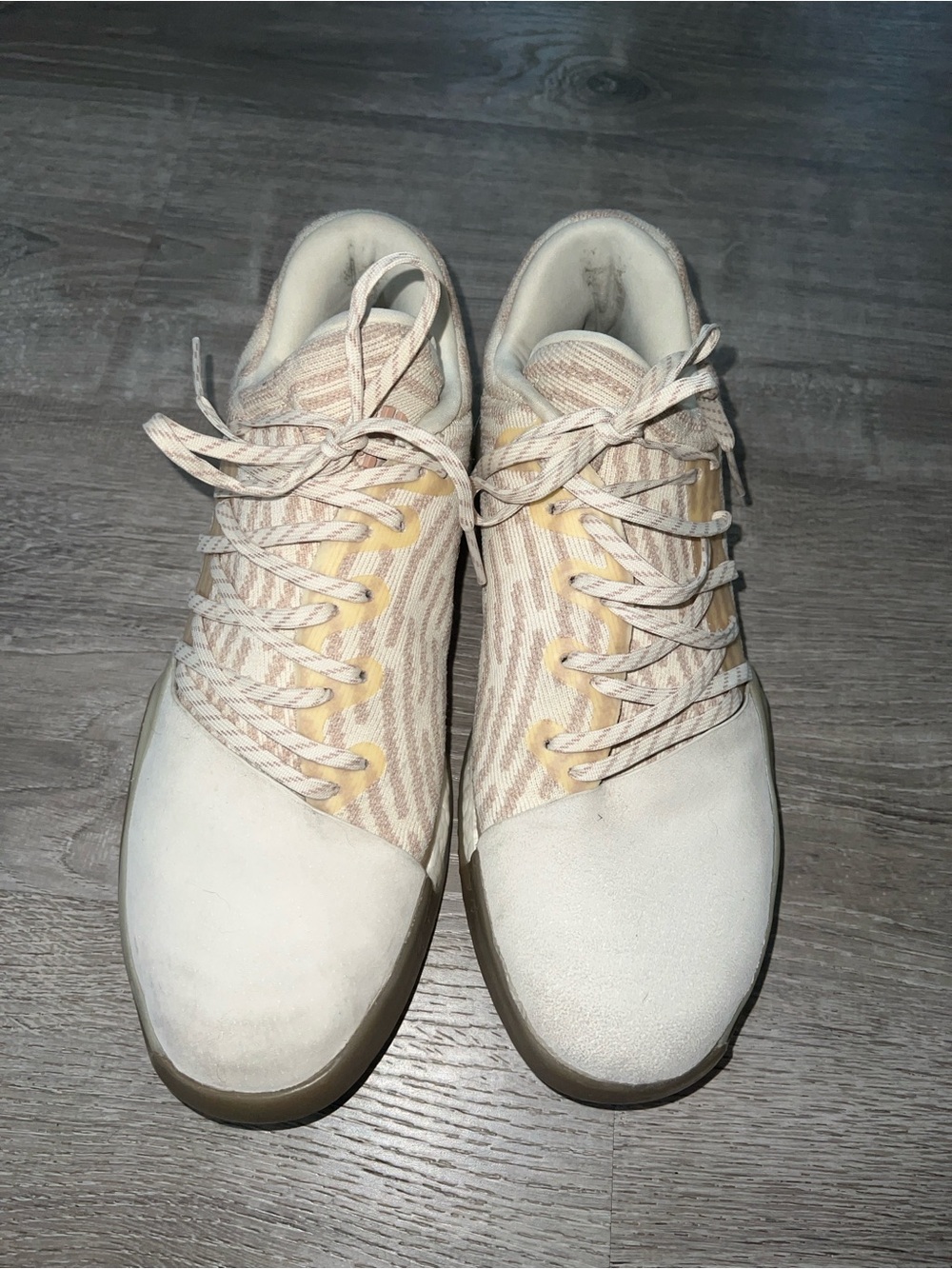 Adidas Harden Vol. 5 sneakers in cream color
